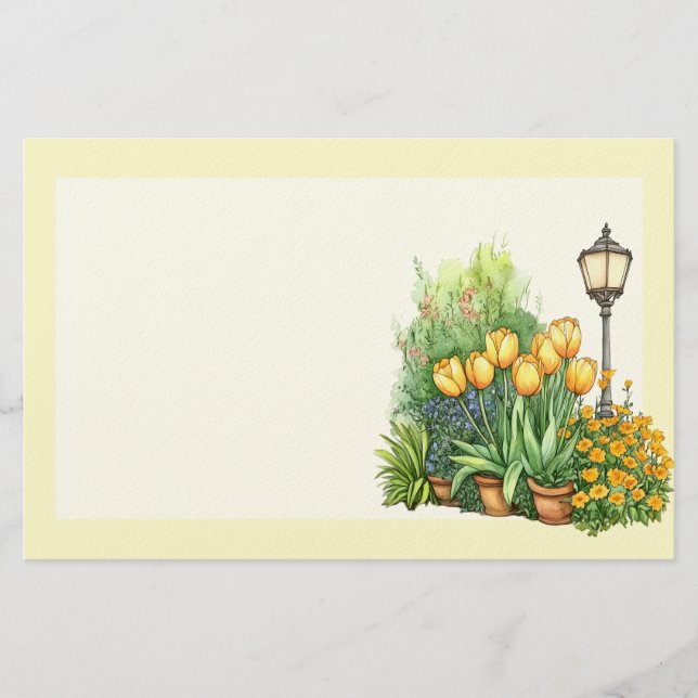 Italian Spring Clipart Stationery (Front)