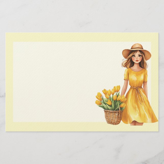 Italian Spring Clipart Stationery (Front)