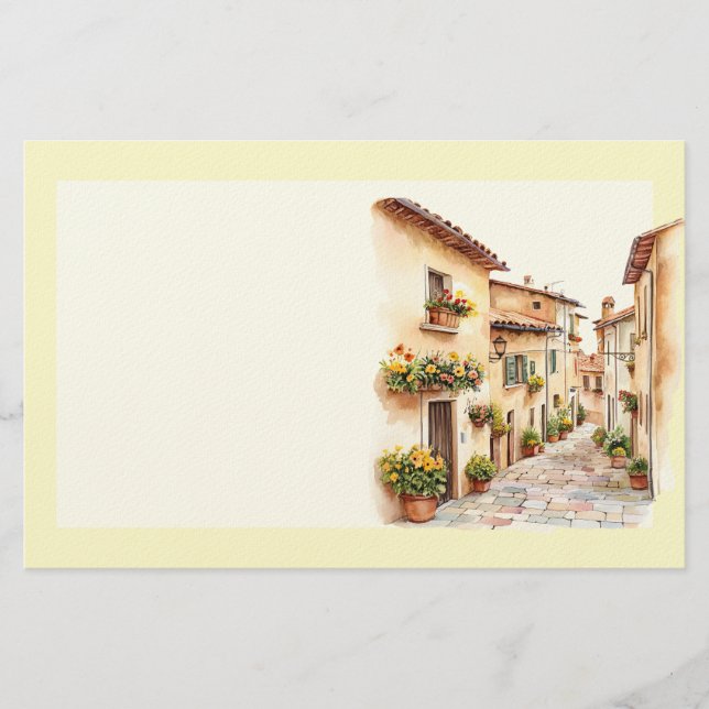Italian Spring Clipart Stationery (Front)