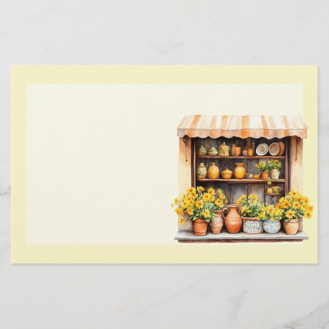 Italian Spring Clipart Stationery (Front)