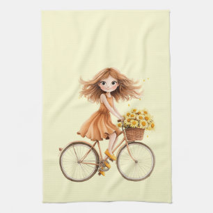 Italian Spring Clipart Tea Towel