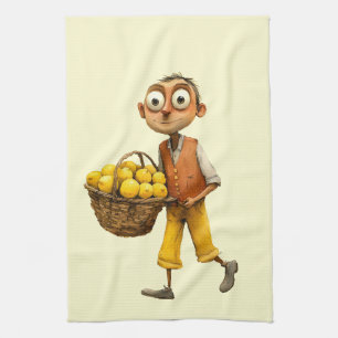 Italian Spring Clipart Tea Towel
