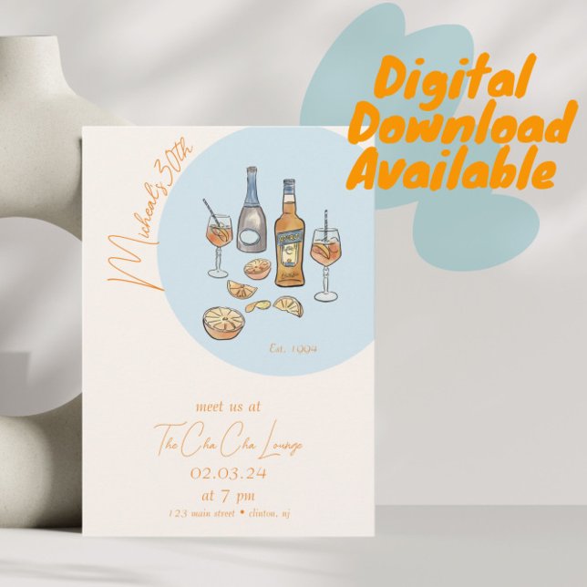 Italian Spritz Birthday Invitation   (Creator Uploaded)