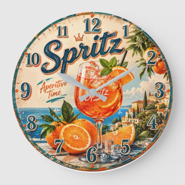 Italian Spritz  Large Clock (Front)