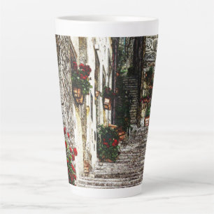 Italian Staircase Scene Latte Mug