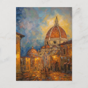 Italian Street Florence, Italy Travel Postcard