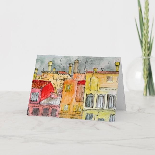 italian street greeting card (Front)