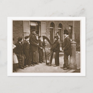 Italian Street Musicians, from 'Street Life in Lon Postcard