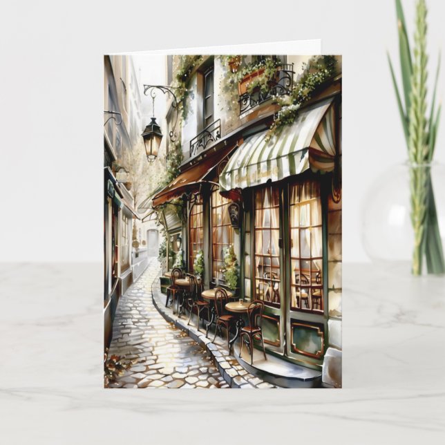Italian Street Plain Greeting Card (Front)
