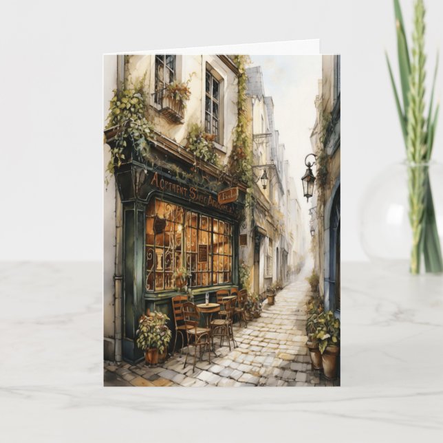 Italian Street Plain Greeting Card (Front)