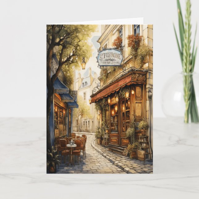 Italian Street Plain Greeting Card (Front)