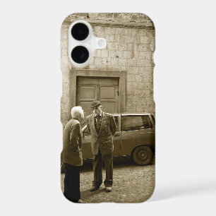 Italian street scene in sepia