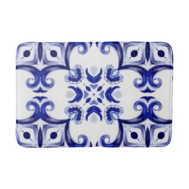 Italian style,majolica,tiles,Bath Mat (Front)