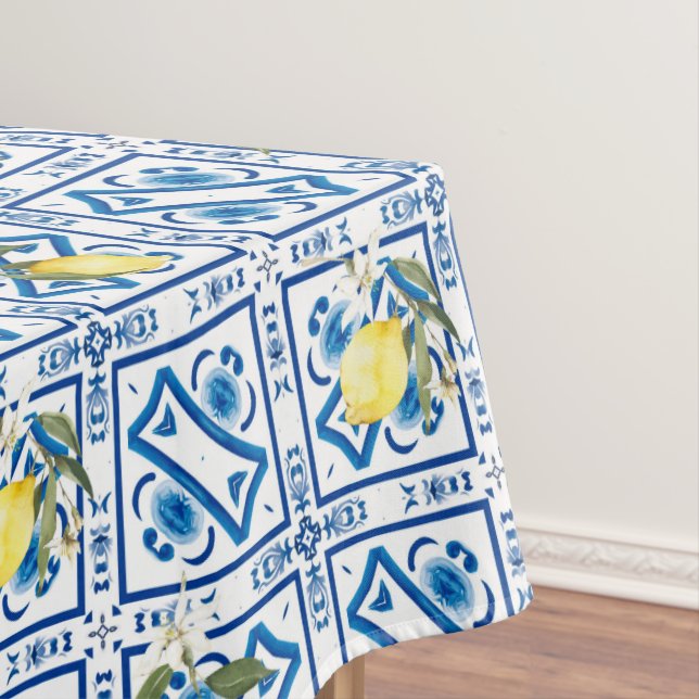 Italian style,mediterranean,majolica,lemon, tablecloth (In Situ)