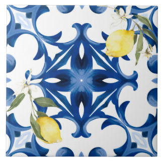 Italian style,mediterranean,majolica,lemon, tile