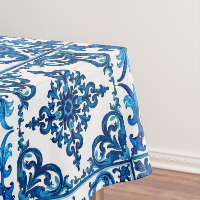 Italian style,Mediterranean,mosaic,blue, Tablecloth (In Situ)