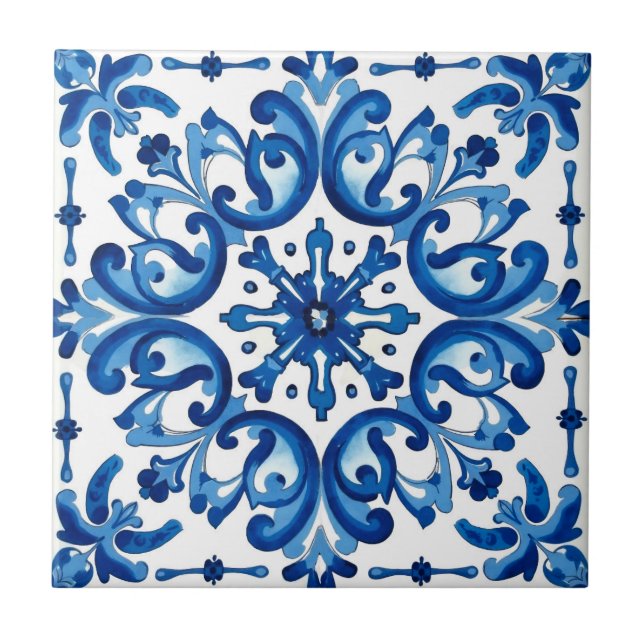 Italian style,Mediterranean,mosaic,blue, Tile (Front)