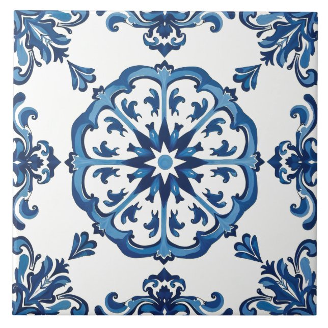 Italian style,Mediterranean,mosaic,blue, Tile (Front)