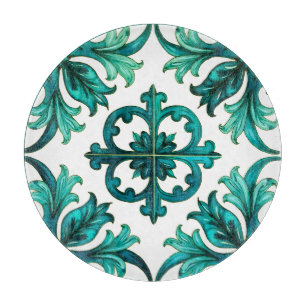 Italian style,mosaic,green cutting board