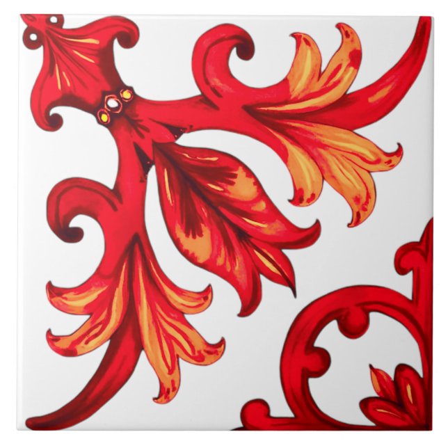 Italian style,mosaic,red tile (Front)