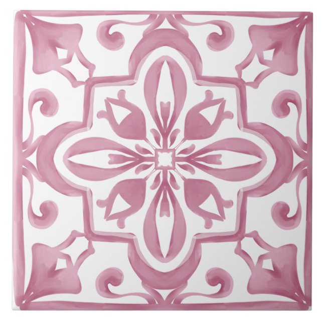 Italian style,pink,mediterranean tiles, tile (Front)
