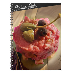 Italian Style Spiral Notebook – Gourmet Food Photo