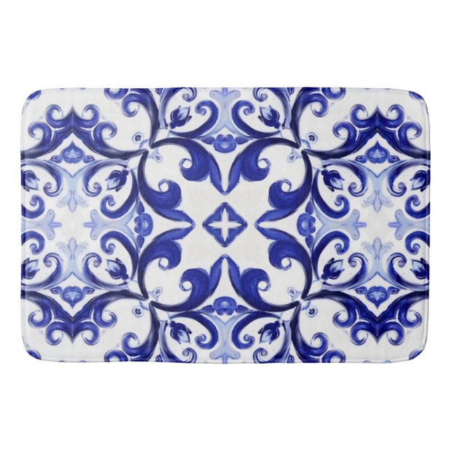 Italian style,tiles,majolica All-Over Print Bath Mat (Front)
