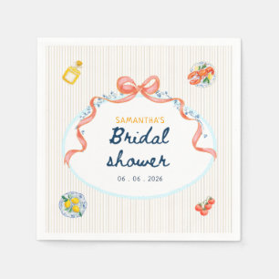 Italian summer bridal shower  napkin