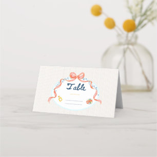 Italian summer bridal shower recipe request place card