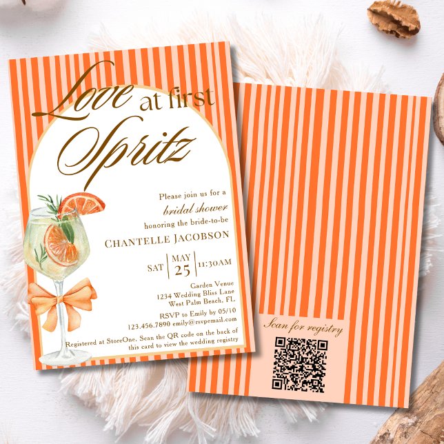 Italian Summer Bridal Shower Theme QR Code Invitation (Creator Uploaded)