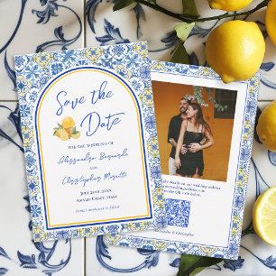 Italian Summer Destination QR Code Wedding Save The Date
