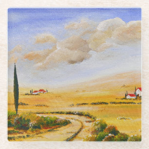 Italian Summer  Glass Coaster