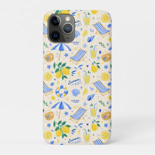 Italian Summer Lemon Beach Pattern Case-Mate iPhone Case