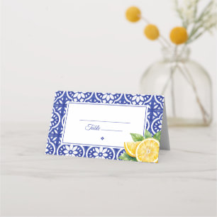 Italian Summer Lemon Wedding Place & Table Cards