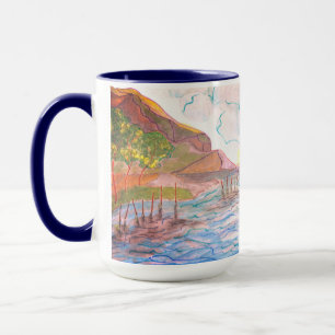 Italian Sunset Watercolor  Mug