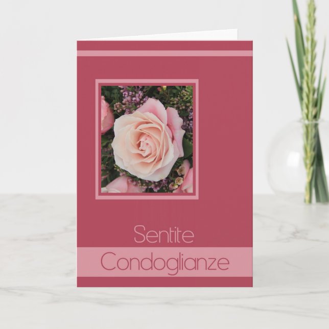 italian Sympathy Sentite Condoglianze Card (Front)