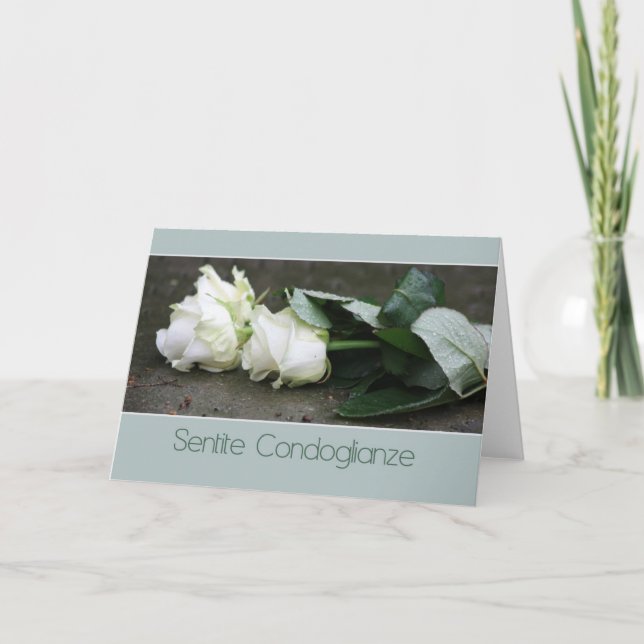 italian Sympathy Sentite Condoglianze Card (Front)