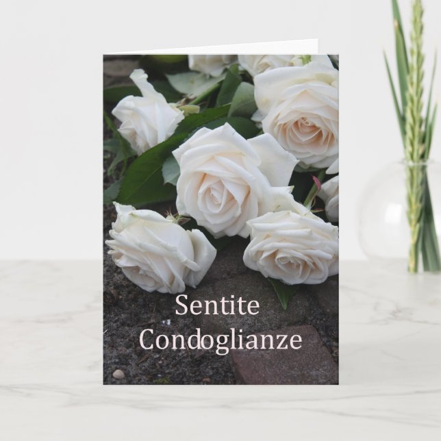 italian Sympathy Sentite Condoglianze Card (Front)