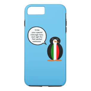 Italian Talking Ms Penguin Personalised  iPhone 8 Plus/7 Plus Case