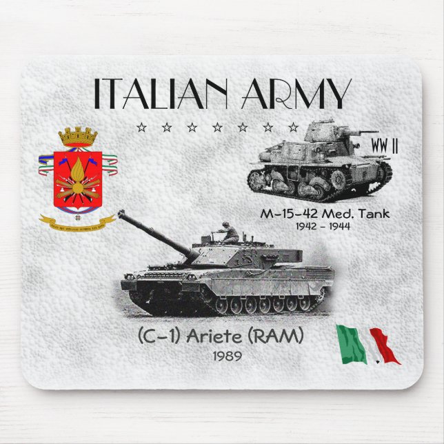 Italian Tank Mouse Pad (Front)