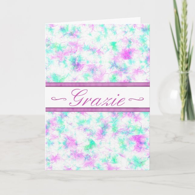 Italian Thank You Grazie-Girl Shade greeting card (Front)