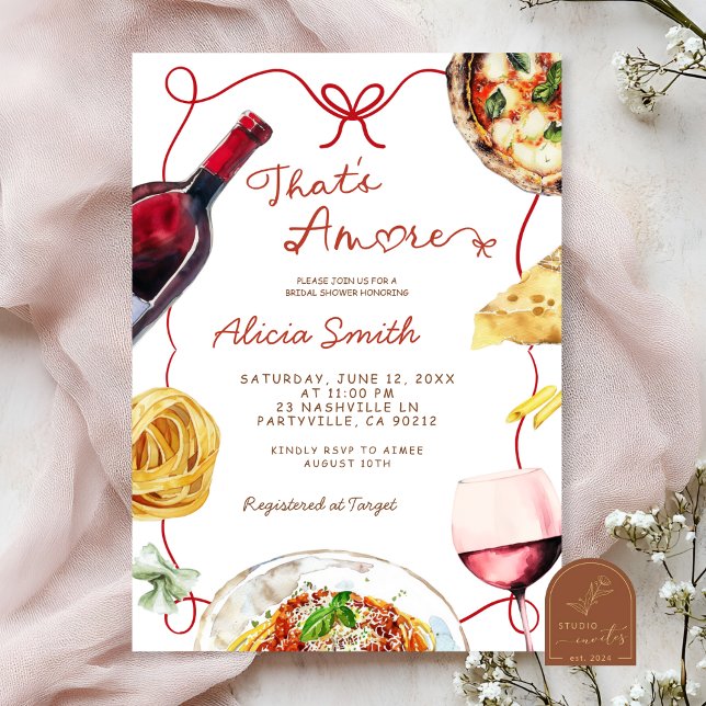 Italian That's Amore Bridal Shower Invitation (Creator Uploaded)