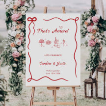 Italian That's Amore Engagement Party Welcome Sign