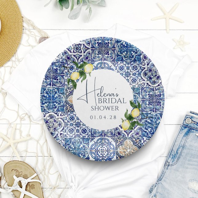 Italian Theme Paper Plate | Elegant Bridal Shower (Creator Uploaded)