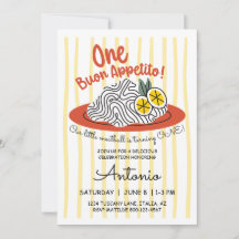 Italian Theme Pasta Food Ciao One 1st Birthday