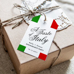 Italian Themed Dinner Engagement Party Gift Tags