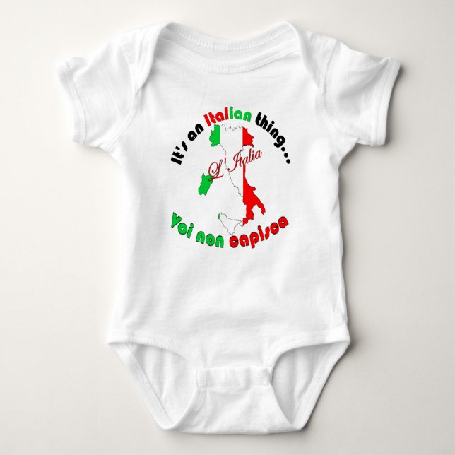 Italian Thing Baby Bodysuit (Front)