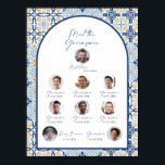 Italian Tile Groomsmen Introduction Poster<br><div class="desc">Introducing our exclusive 'Italian Tile Groomsmen Introduction Poster' – a perfect blend of elegance and personal touch for your wedding shower. Inspired by the stunning Amalfi Coast, this unique poster features a classic blue tile design, offering a Mediterranean charm that's sure to captivate your guests. This customisable poster not only...</div>