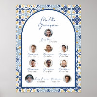 Italian Tile Groomsmen Introduction Poster