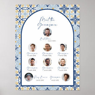 Italian Tile Groomsmen Introduction Poster